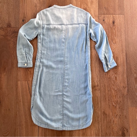 J Crew Drapey Chambray Shirt Dress Denim, XXS, B9841 - Picture 7 of 10